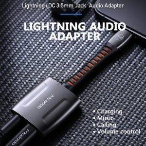 MCDODO Lightning to Lightning & DC 3.5mm Audio Adapter Converter