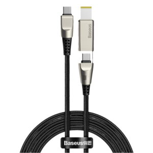 Baseus Flash Series One-for-two Fast Charging Data Cable with Square Head Type-Cto C+DC 100W