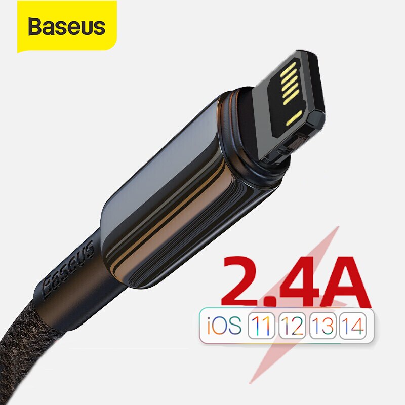 Baseus Tungsten Gold USB to iP Lighting 2.4A Fast Charging Data Cable