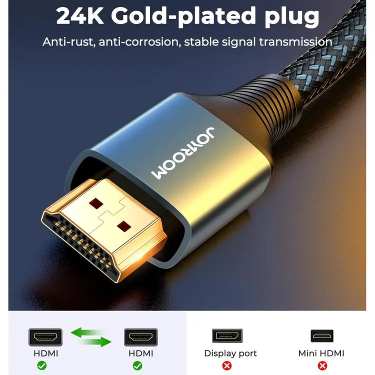 JOYROOM SY-20H1 4K 60Hz HDMI to HDMI Adapter Cable
