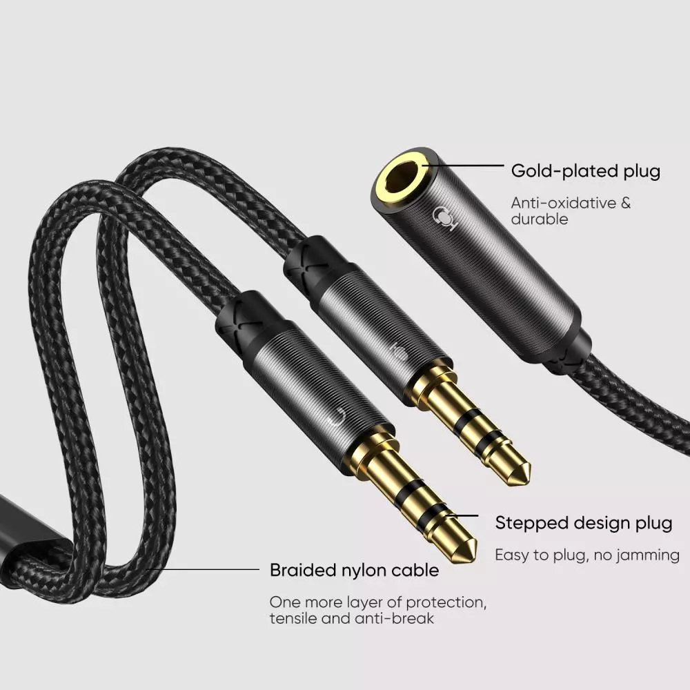 Joyroom SY-A05 2 in 1 Y-Splitter Headphone Audio Cable