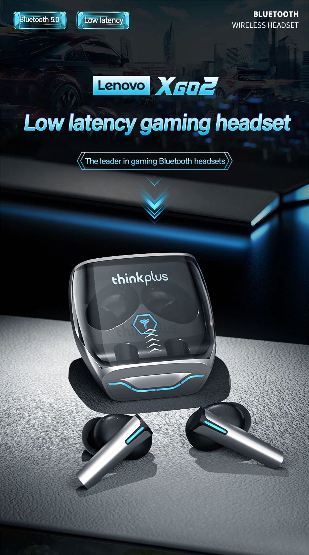 Lenovo Thinkplus XG02 Wireless BT5.0 Gaming Earbuds
