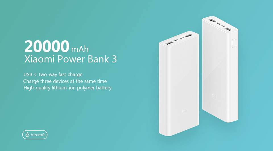 MI 20000mAh Power Bank V3 USB-C With QC3.0 18W Fast Charge