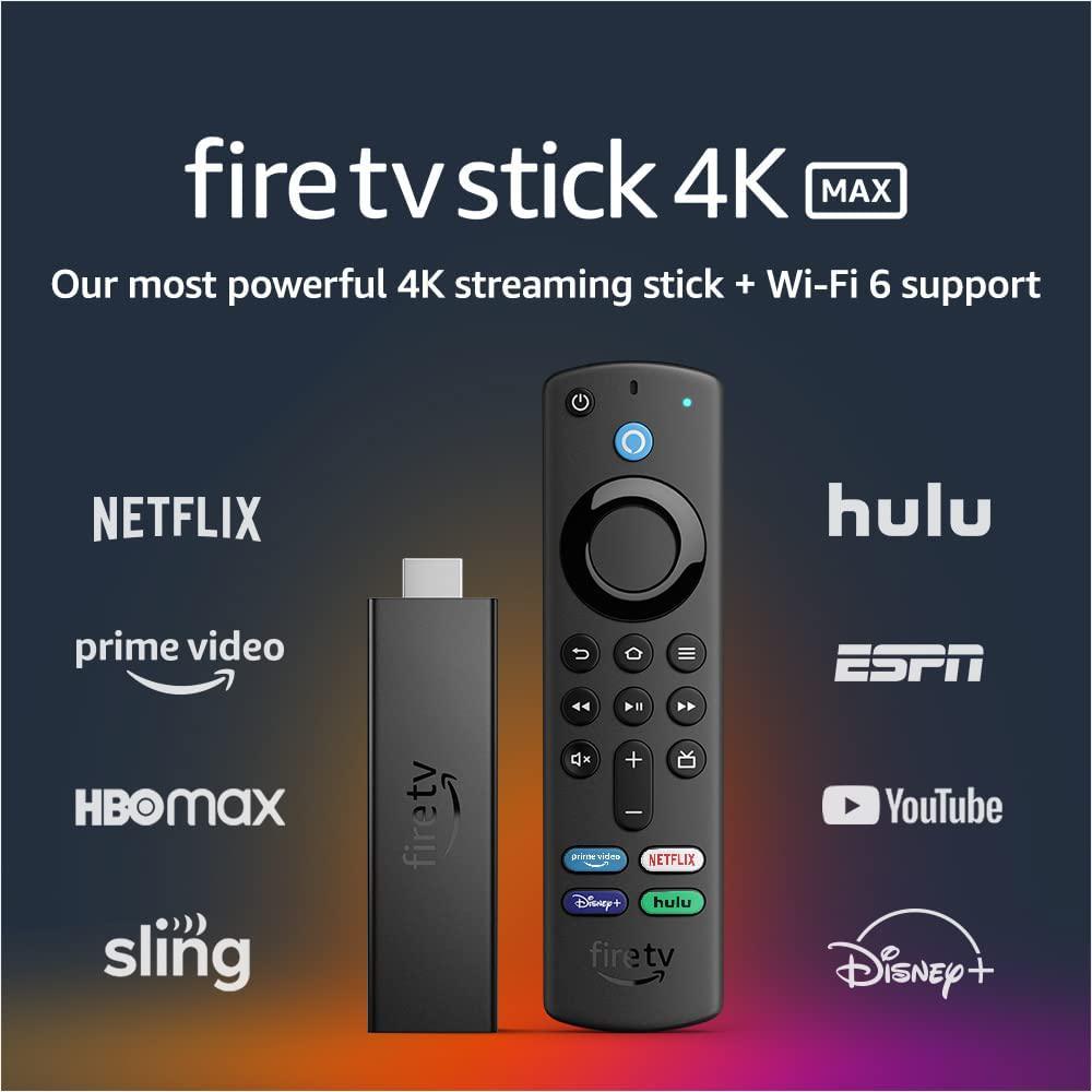 Amazon Fire TV Stick 4K Max Streaming Media Player with Alexa Voice Remote