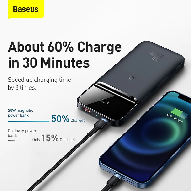 Baseus Magnetic Wireless Quick Charging Power Bank 10000mAh 20W