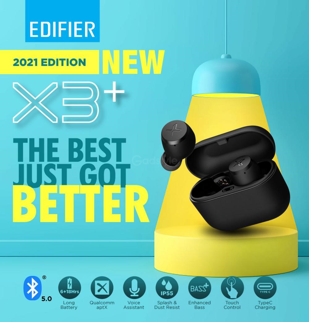 Edifier X3 Plus True Wireless Stereo Earphone Earbuds 2