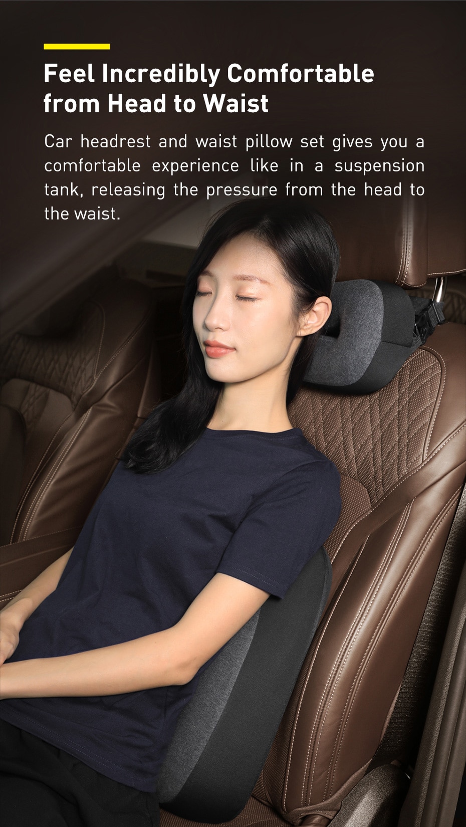 Baseus Floating Car Waist Pillow (Headrest + Waist Pillow)