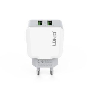 LDNIO A2202 Dual USB Ports Travel Charger with Micro USB Cable
