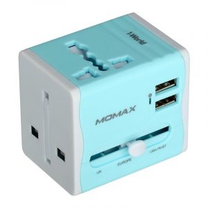 MOMAX 1-World Dual USB AC Travel Adapter