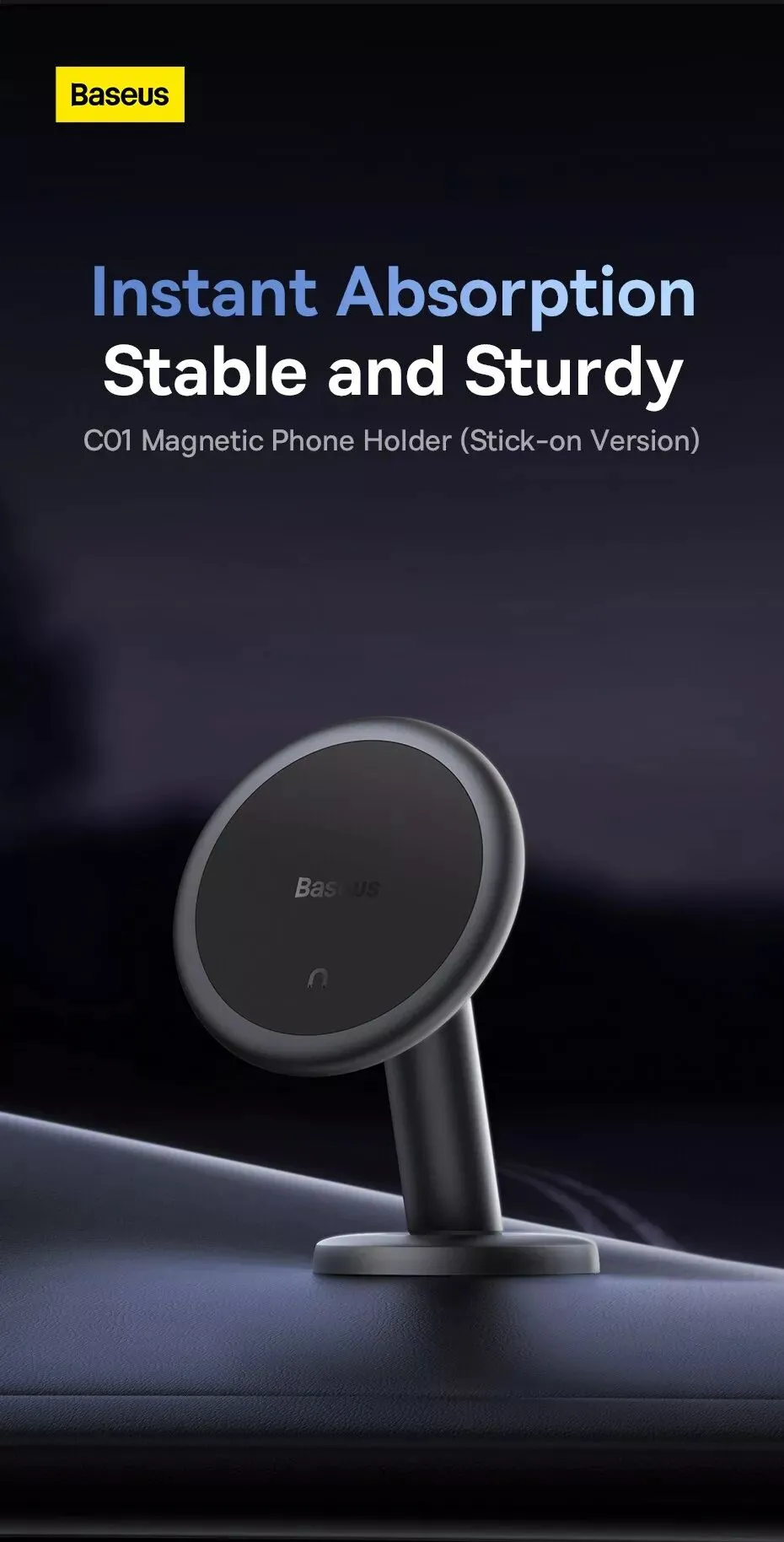 Baseus C01 Universal Stick-on Magnetic Phone Holder