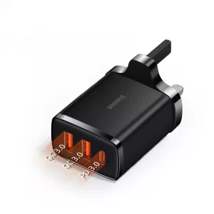 Baseus 30W Compact Fast Charger 2USB+Type-C Wall Charger