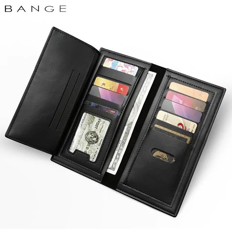 Bange 577-1 Men’s Leather Wallet Clutch Bag Waterproof Wallet Multi Function Card Holder