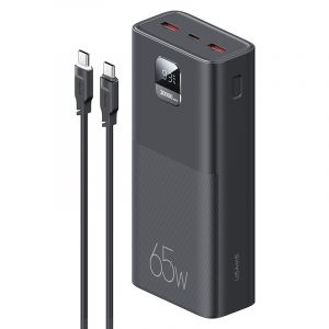 USAMS USAMS-AT Yattu Series Fast Charging Kit 30000mAh Power Bank PD 65W Portable Charger External Battery Pack with PD 100W Type-C to Type-C Cable