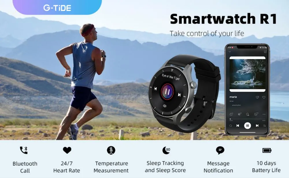 G-Tide R1 Goldman Bluetooth Calling Smart Watch