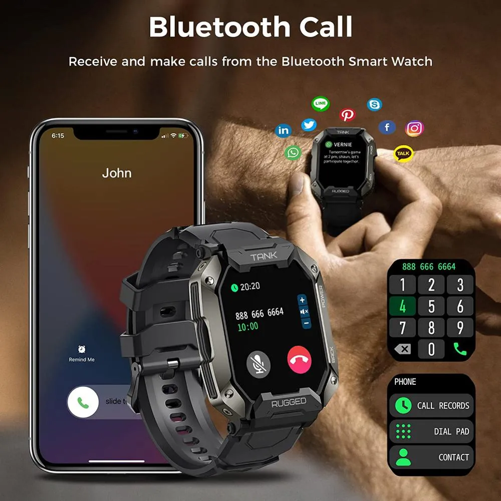 KOSPET TANK M1 PRO Calling Bluetooth Smartwatch