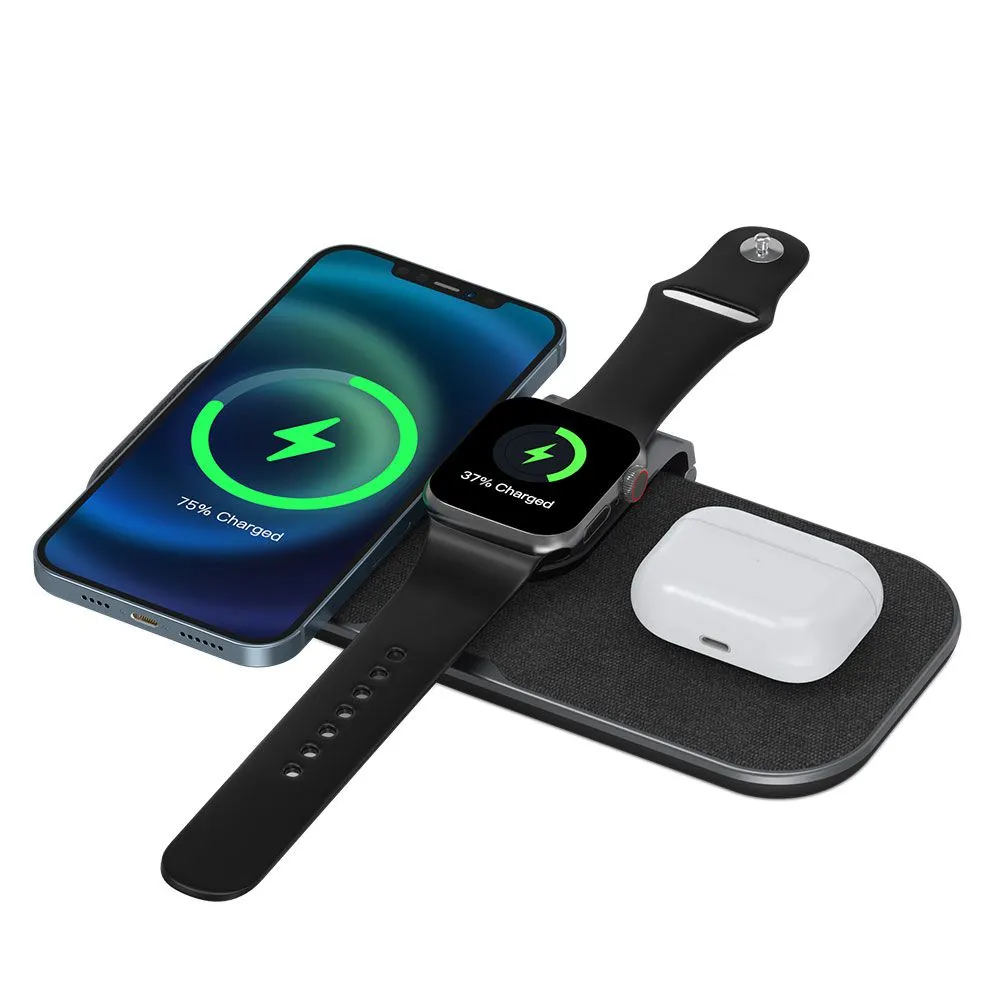 WIWU Power Air PA3IN1B 3 in 1 Portable Wireless Charger
