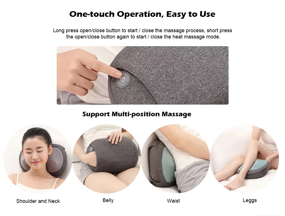 Xiaomi Lefan Smart Wireless 3D Massage Pillow One-touch Operation