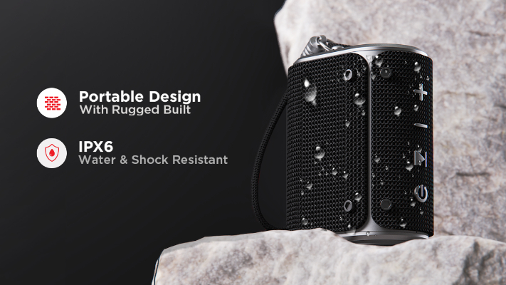 boAt Stone Grenade 5W Bluetooth Speaker IPX6 Water & Shock Resistant