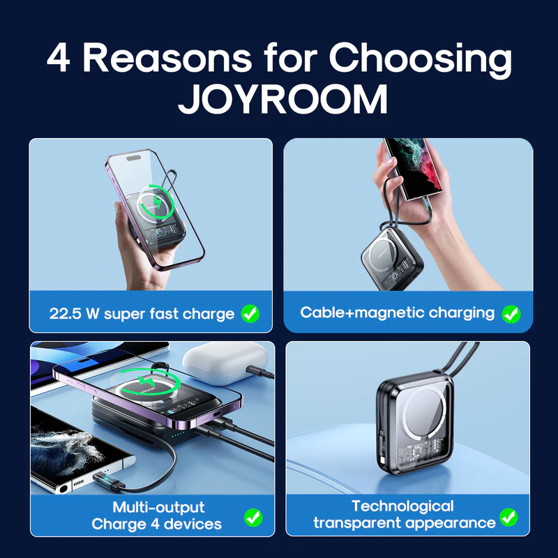 Joyroom JR-L007 IcySeries 22.5W Magnetic Wireless Power Bank 10000mAh