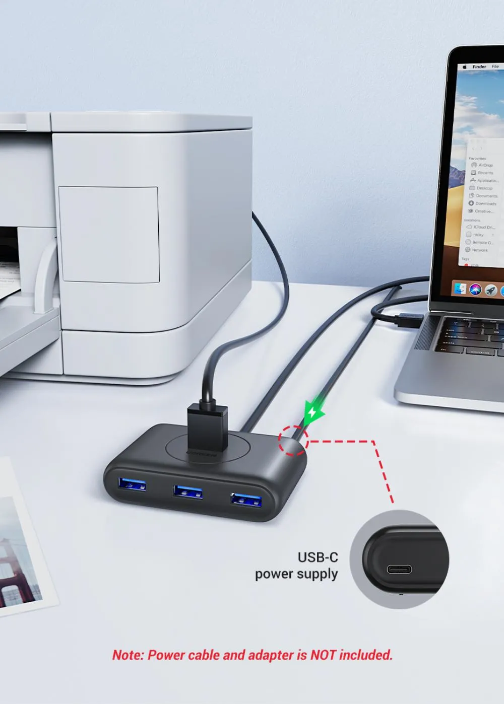 UGREEN 5Gbps 4 Ports USB 3.0 HUB Splitter Adapter MacBook Pro Air Surface PC Accessories