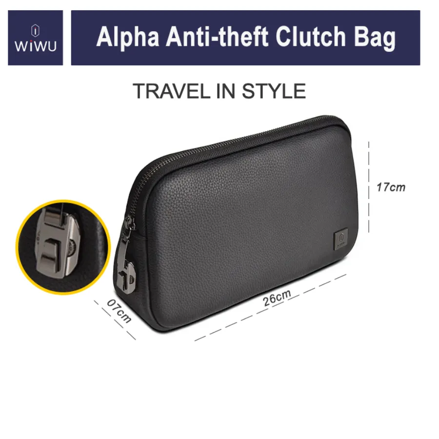 WiWU Alpha Anti theft Clutch Bag
