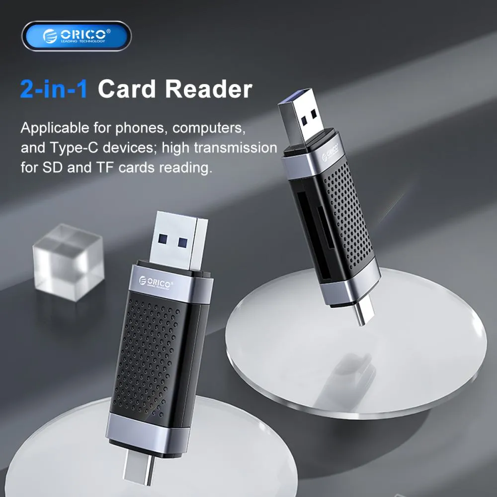 ORICO Card Reader 2in1 SD Tf USB 3.0 USB-A & Type-C