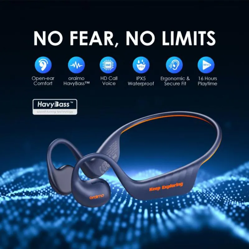 Oraimo OpenCirclet Secure Fit Open-ear Bluetooth Headphones