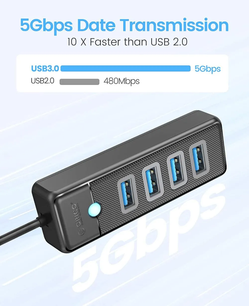 Orico Hub 4in1 USB-A To 4x USB3.0 4-Port Hub