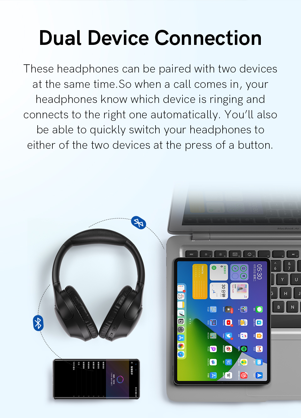 QCY H2 Wireless Headphones with Bluetooth 5.3