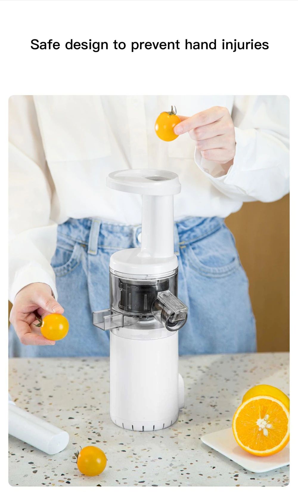 Xiaomi BJ08 Bud Portable Mini Electric Slow Juicer Blender Water-free Juicer (Non Rechargeable)