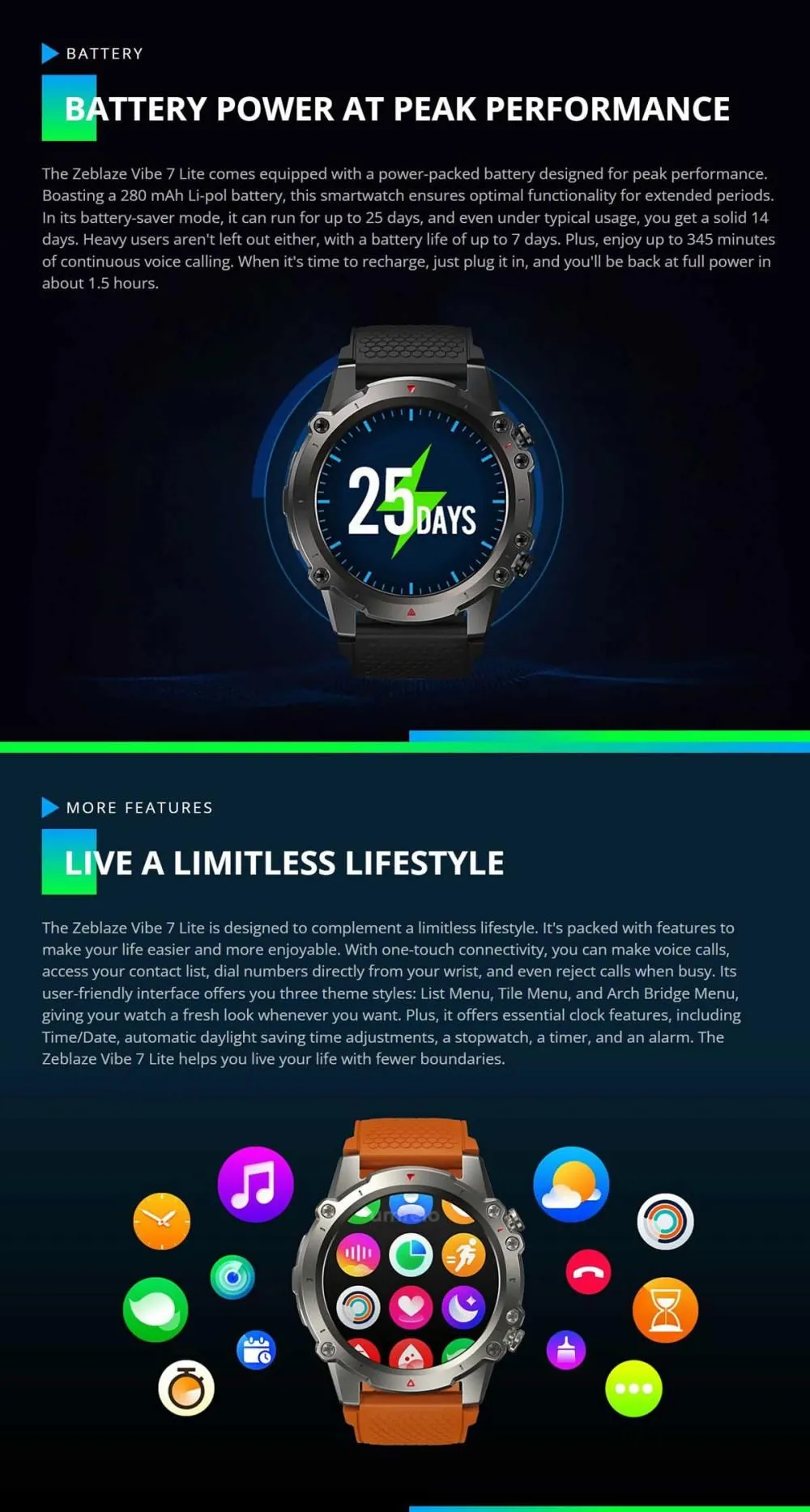 Zeblaze Vibe 7 Lite Calling Smart Watch