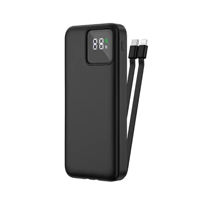 WiWU LED Display 22.5W 20000mAh Power Bank with Built in Cable
