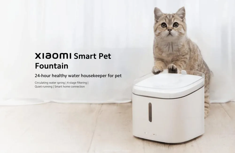 Xiaomi Smart Pet Fountain Dog Cat Pet Mute Drink Feeder Bowl 2L