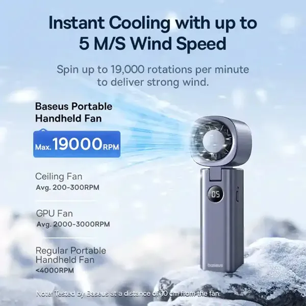 Baseus GoTrip DT1 High Speed Foldable Handheld Fan