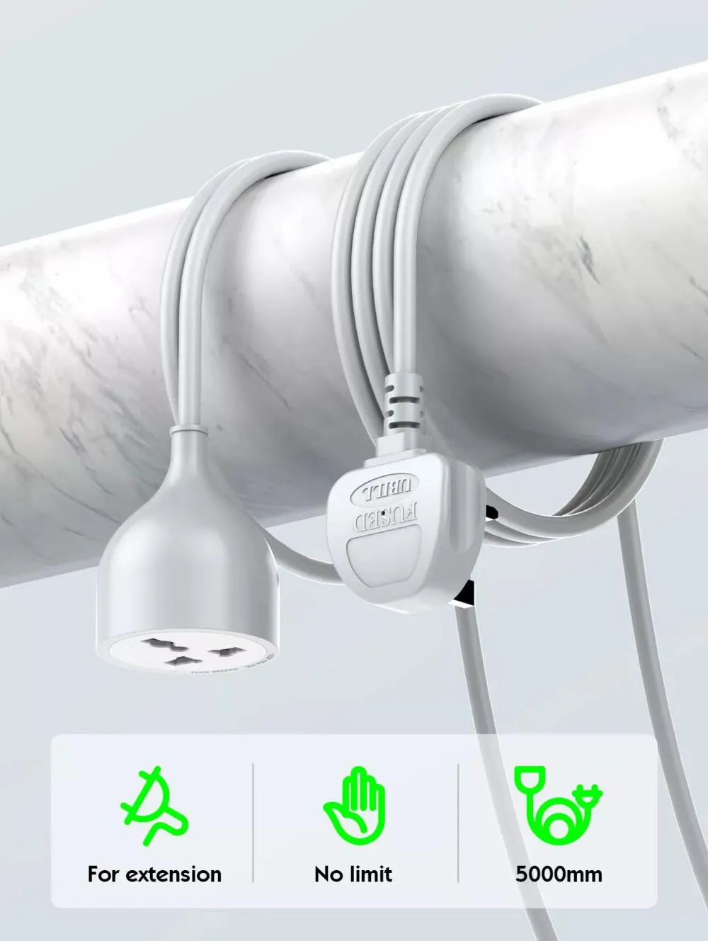 LDNIO SC1017 Universal Power Strip with Extension Power Cord 5m