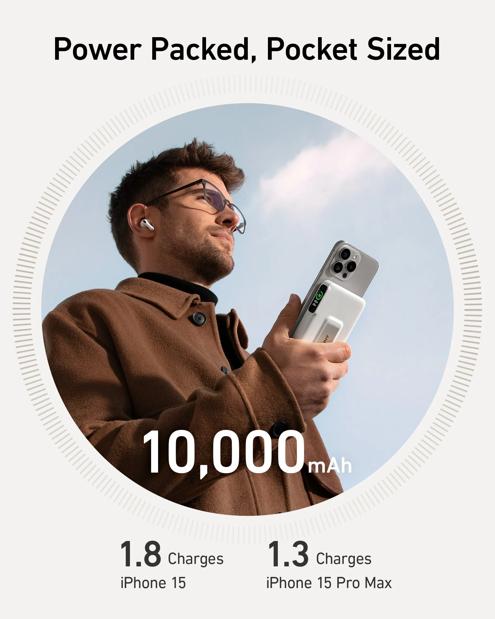 Anker A1654 MagGo MagSafe 10,000mAh Qi2 Certified Power Bank