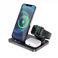 Hoco CW33 3 in 1 Wireless Charger 15W Fast Charging Station